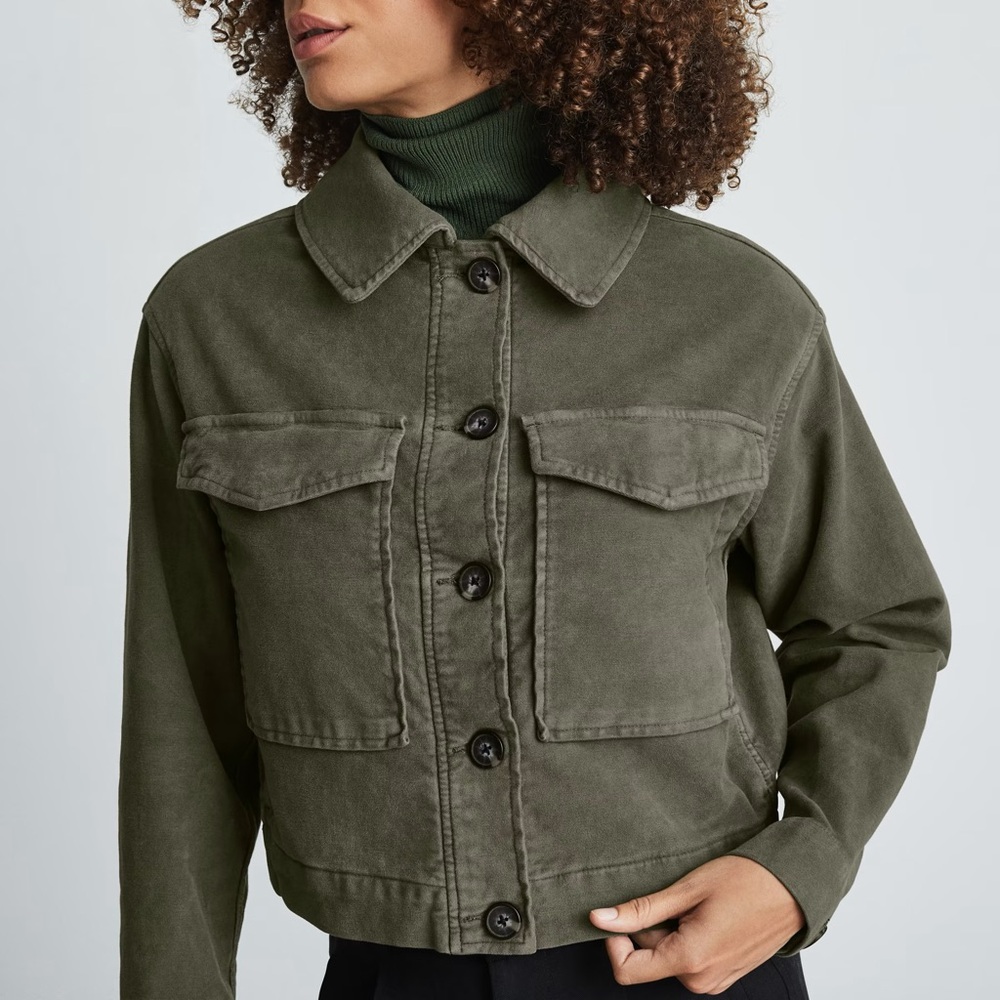 Everlane moleskin utility jacket - olive